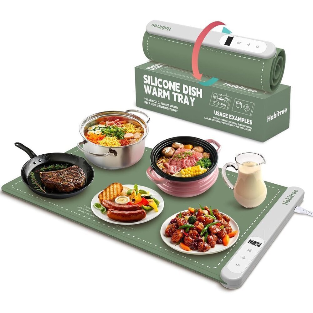 Food Warming Mat - Day Gifts & Kitchen Gadget, Electric Warming Tray with 6 Heat